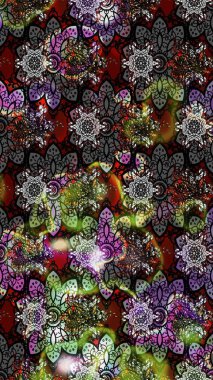 Moda baskıları için zarif bir şablon. Çiçekli bahar çiçekleri. Küçük renkli çiçekler. Motley illüstrasyonu. Küçük çiçekte şirin desenler.