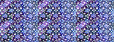 Gömlek, arka plan modelini çiz. Mavi ve mor renkli çiçekler. Tropik çiçekler.