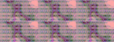 Raster illüstrasyonu. Güzel, parlak, pürüzsüz kumaş, tuval. Çiçek çelengi. Eski moda arka plan. Kıvırcık, parlak örgü. Desen, çizim, çiçek sınırı..