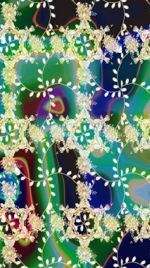 Manzaralı çiçek deseni. Çiçek kompozisyonu, el boyası, hassas şablon. Üst manzara, yumuşak yeşil renk tarzı. Sevgililer günü ve tebrik kartı konsepti için şık bir davet.