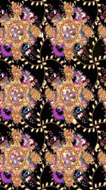 Çiçek desenli eskiz, darbeler, sıçramalar, yaz çiçekleri. Siyah renkli çiçekler. Raster illüstrasyonu.