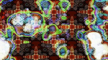 Kahverengi üzerine çiçekler. Eskiz arkaplan modeli. Suluboya, elle çizilmiş. Raster stoku.