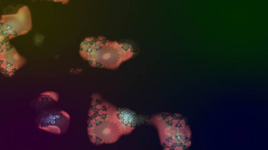 Raster illüstrasyonundaki çiçek desenli çizim. Gri renkli çiçekler.