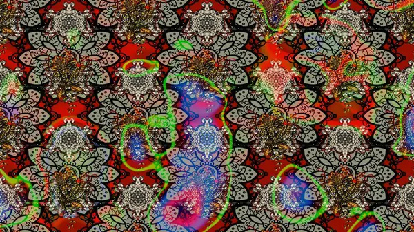 Raster illüstrasyonundaki çiçek desenli çizim. Gri renkli çiçekler. Renkli Bahar Teması eskiz kalıbı. Düz Çiçek Elementleri Tasarımı.