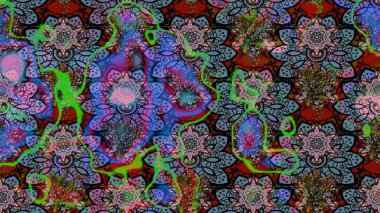 El çizimi çiçekli soyut çizim kalıbı. Raster illüstrasyonu. Tarafsız renklerde çiçekler.