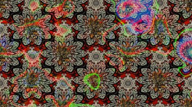 Zentangle soyut çiçekleri. Karalama çiçeği. Raster illüstrasyonu. Güzel kumaş deseni. Renkli Bahar Teması eskiz kalıbı. Düz Çiçek Elementleri Tasarımı.