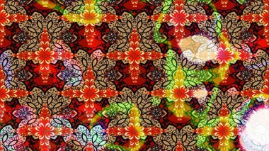 Manzaralı çiçek deseni. Çiçek kompozisyonu, el boyası, hassas şablon. Üst manzara, yumuşak kırmızı renk tarzı. Sevgililer günü ve tebrik kartı konsepti için şık bir davet.