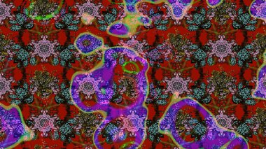 Eski usul küçük çiçekli şirin bir eskiz deseni. Moda arka planında parlak buketler. Kumaş, duvar kağıdı ve kağıt üzerine baskı yapmak için gelişen arka plan. Raster illüstrasyonu.