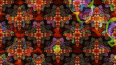 Yapraklı çizim şekli. Şirin, zarif çiçekler Raster illüstrasyonu. Poster ya da kapak için arka plan. Tekstil için figür. Davetiye ve kartpostal tasarımı için dekoratif çiçek unsurları.