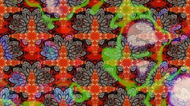 Kahverengi çiçekli eskiz deseni, suluboya çiçek deseni, sevimli çiçek, duvar kağıdı, kart veya kumaş için fayanslı. Raster - stok.