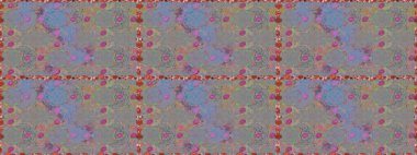 Çiçek deseni. Raster illüstrasyonu. Kusursuz Chichi kumaş deseni. Renkli Bahar Temalı Kusursuz Arkaplan. Düz Çiçek Elementleri Tasarımı.