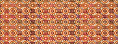 Raster oryantal süs. Turuncu renklerde altın desenli, altın elementli. Kusursuz altın desen.