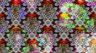 Çiçekli eskiz arkaplanı. Çocuk stili. Renkli Bahar Teması eskiz kalıbı. Düz Çiçek Elementleri Tasarımı.