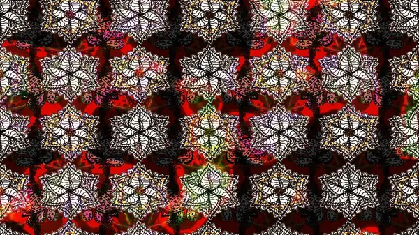 Siyah renkli bitkilerden oluşan parlak çiçekli çizim deseni.