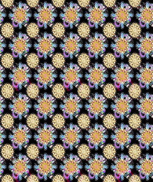 Çiçeklerle kusursuz desen. El çizimi. Suluboya çizimi. Siyah ve bej renkli çiçekler.