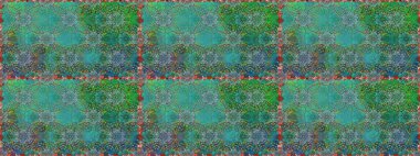 Renkli Bahar Temalı Kusursuz Arkaplan. Yeşil renkli çiçekler. Düz Çiçek Elementleri Tasarım Raster illüstrasyonu. Çiçeksiz desenli arka plan.