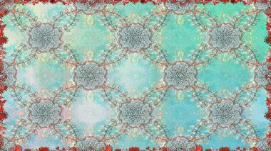 Raster desen. Fantezi kumaş deseni. Çiçekler, suluboya ile sorunsuz çiçek desenli.