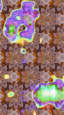 Tarafsız kıvırcık çiçekler tarafsız renklerde şekillenir. Raster illüstrasyonu. Klasik çiçek tasarım elementleri.