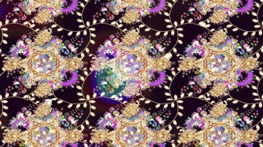 Organik elementler. Botanik çizim kalıbı. Raster deseni. Suluboya etkisi.