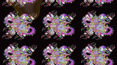 Raster deseni. Çiçekli çiçek deseni, suluboya. Küçük çiçekte güzel bir çiçek deseni..