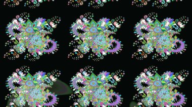 Çiçekli bahar çiçekleri. Küçük renkli çiçekler. Küçük çiçekte güzel bir desen. Motley illüstrasyonu. Moda baskıları için zarif bir şablon.