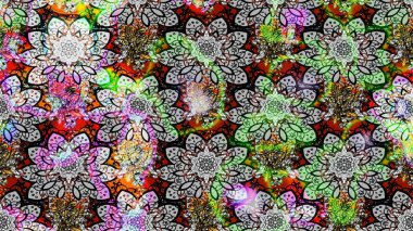 Çiçekli bahar çiçekleri. Küçük çiçekte güzel bir desen. Küçük renkli çiçekler. Moda baskıları için zarif bir şablon. Motley illüstrasyonu.