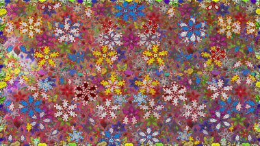 Küçük kahverengi ve kırmızı çiçeklerle oldukça eski bir besin torbası deseni. Tekstil, kumaş, kapaklar, duvar kağıtları, baskı, naylon, yapıştırma, örgü, dekupaj için çiçeksiz arkaplan.