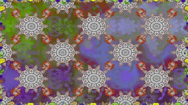 Suluboya kusursuz desen. Çiçek izi. Suluboya tarzında gri renkte çiçekler.