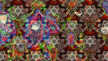 Parlak çiçekli kolaj çiçekleri kahverengi. Çiçekli zambakların eskiz geçmişi. Çiçek tasarımı için inanılmaz kolaj cennet tarzı..