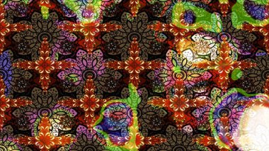 Taslak dekoratif arka plan, çiçek mandala. Çiçek. Raster illüstrasyonu. Kahverengi renklerde.