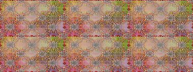 Raster illüstrasyonu. Tropik, dikişsiz çiçek deseni. Bej ve kahverengi renkte çiçekler.