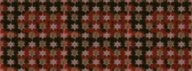 Çiçekli karalama şeklinde Raster çiçek deseni. Nazik, narin çiçek arkaplanı. Kahverengi ve gri renkte çiçekler.