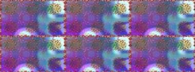 Arkaplan dokusu, duvar kağıdı, mor renkli çiçek teması. Soyut etnik raster kusursuz desen. Kabile sanatı boho baskısı, klasik çiçek arkaplanı.
