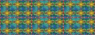 Mavi renkli çiçekler. El çizimi çiçekli, soyut, pürüzsüz desen. Raster illüstrasyonu.