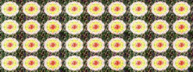 Raster illüstrasyonundaki çiçek desenli çizim. Çiçekler suluboya tarzında yeşil ve nötr renklerde.