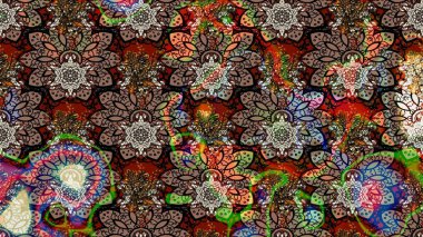 Çiçek arkaplan. Çizim raster deseni. Güzel kumaş deseni.