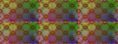 Kahverengi ve yeşil renkli çiçekler. Raster düz çiçekleri pürüzsüz desen. Tasarım hediye paketi, tebrik kartları, posterler ve afiş tasarımı.