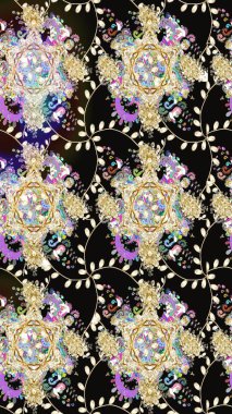 Doodle çiçekler ve dalları, otlar ve çiçekler. Elle çizilmiş. Raster resim. Güzel kumaş deseni.