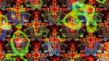 Taslak dekoratif arka plan, çiçek mandala. Çiçek. Raster illüstrasyonu. Siyah renklerde.