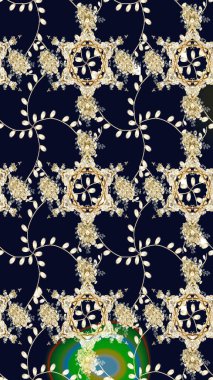 Sketch Floral Pattern in Raster illustration. Fancy fabric pattern. Colour Spring Theme sketch pattern Background. Flat Flower Elements Design.