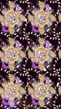 Raster illüstrasyonundaki çiçek desenli çizim. Suluboya tarzında siyah renkte çiçekler.