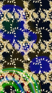 Mavi çiçekli eskiz deseni, suluboya çiçek deseni, sevimli çiçek, duvar kağıdı, kart ya da kumaş için fayanslı. Raster - stok.