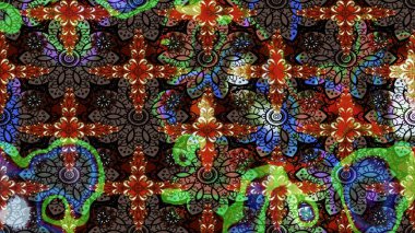 Çiçekli karalama şeklinde Raster çiçek deseni. Nazikçe, güzel çiçek arkaplanı. Kahverengi renkte çiçekler.