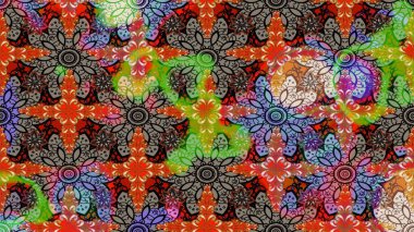 Elle çizilmiş sonbahar çiçeği deseni. Renkli kahverengi çizim deseni. Doodle tarzı. Tekstil ve kapak tasarımı için mükemmel. Kahverengi renkte çiçekler.