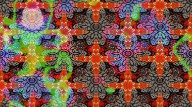 Motley illüstrasyonu. Küçük renkli çiçekler. Küçük çiçekte güzel bir desen. Moda baskıları için zarif bir şablon. Kahverengi çiçekli bahar çiçekleri.