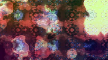 Raster Illustrasyon 'daki Çiçek Deseni' nin son moda çizimi. Güzel kumaş deseni. Renkli Yaz Temalı eskiz kalıbı. Düz Çiçek Elementleri Tasarımı.