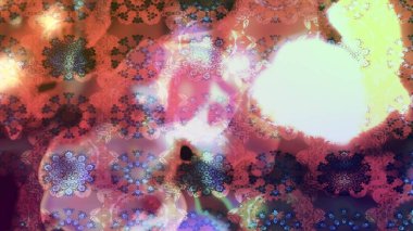 Çiçek deseni. Raster illüstrasyonu. Chichi 'nin kumaş kalıbını çiz. Renkli Bahar Teması eskiz kalıbı. Düz Çiçek Elementleri Tasarımı.