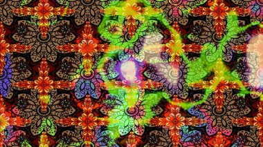 Kahverengi renkte kahverengi papatya deseni. Raster illüstrasyonu. Kahverengi renklerde.