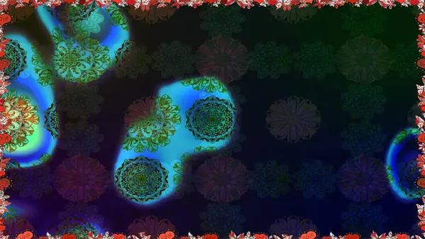 Düz Çiçek Elementleri Tasarımı. Asya tekstil tarzında. Gri renkli çiçekler. Kusursuz çiçek deseni. Raster illüstrasyonu. Renkli Bahar Teması Kusursuz Arkaplan.