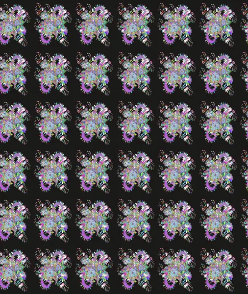 Bahar mevsimi. Tatil havası. Raster güzel bir çiçek deseni çizmiş. Gri renkli çiçekler. Nazik romantik baskı.